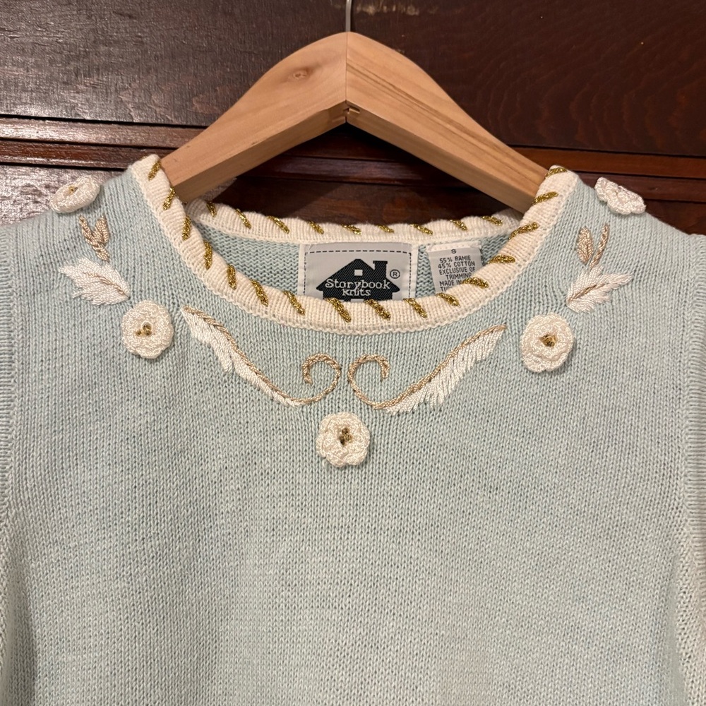 Baby Blue Sleeveless Knit Sweater Top - Picture 2 of 4